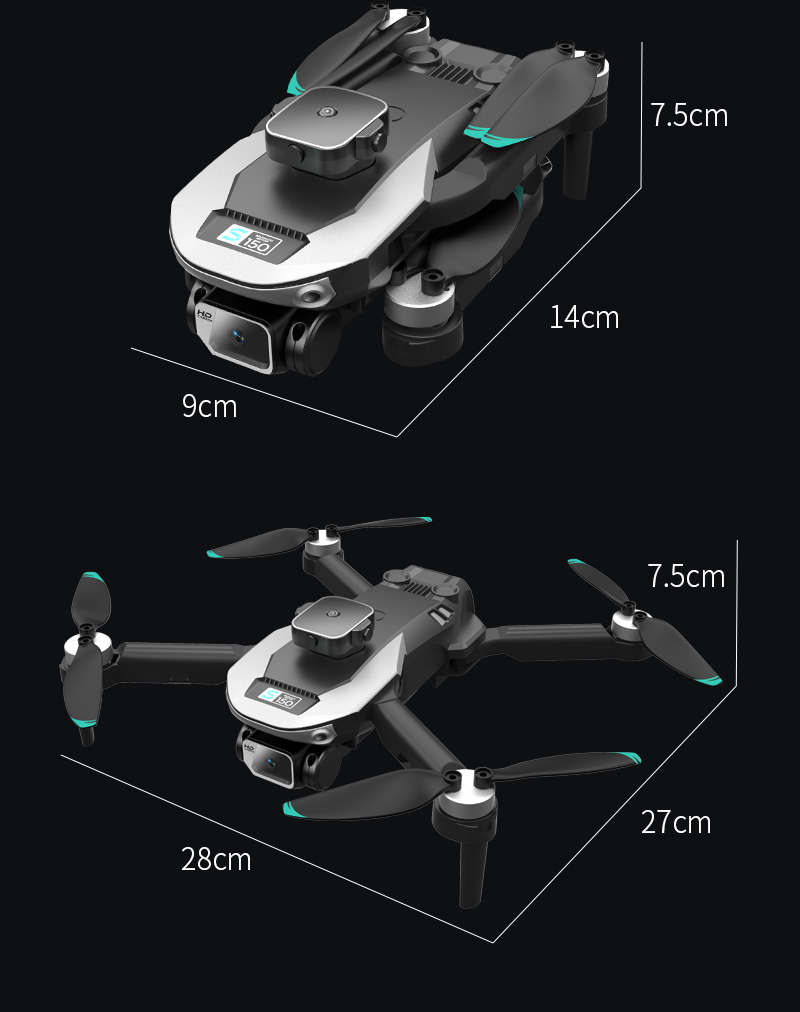 YLRC-S150-WiFi-FPV-mit-8K-720P-ESC-HD-Dual-Kamera-360deg-Infrarot-Hindernisvermeidung-Optischer-Flus-1987180-16